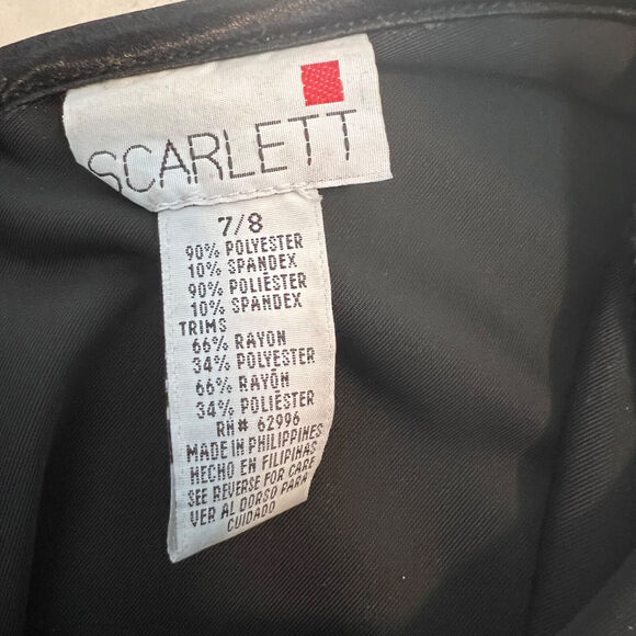 VTG Scarlett Dress Womens 7/8 Black Velvet Maxi Button Detail Slit Grunge Y2K - Picture 9 of 13